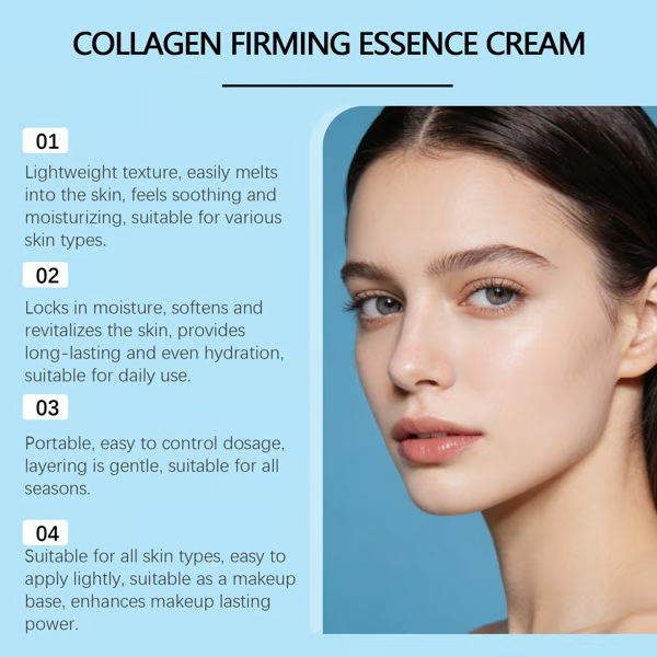 Polypeptide Collagen Elastic Essence Cream Moisturizing Hydrating Firming Low Irritating Serum