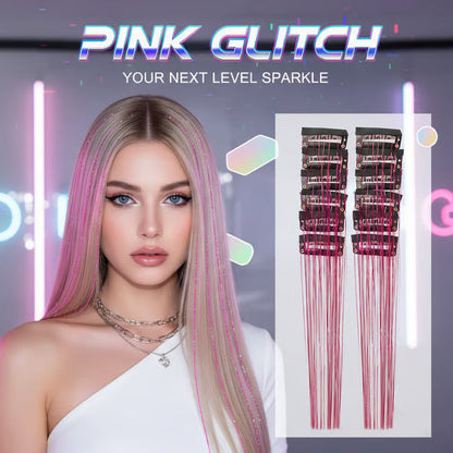🔥Last Day 49% OFF ✨Clip-in Tinsel Hair Extensions（A set of 12 pieces）