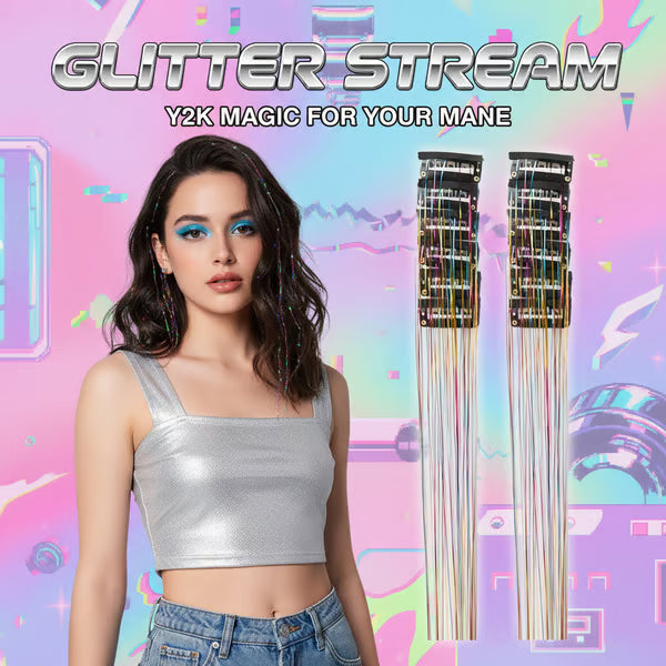 🔥Last Day 49% OFF ✨Clip-in Tinsel Hair Extensions（A set of 12 pieces）