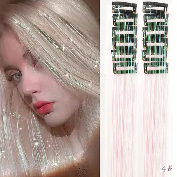 🔥Last Day 49% OFF ✨Clip-in Tinsel Hair Extensions（A set of 12 pieces）