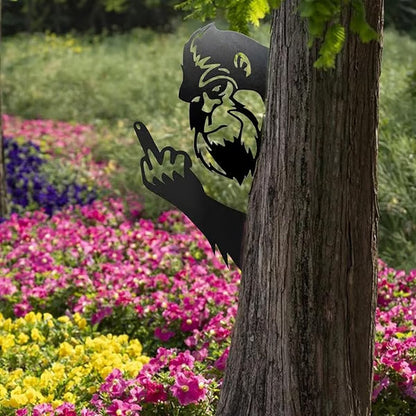 🎉Hot Sale 49% OFF🎉Bigfoot Peeking Metal Sign,Peeping Animal Wall Art Ornament, Hollow Out Animal Shape