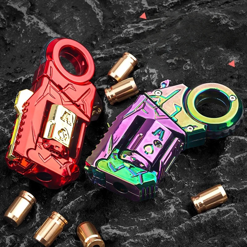 Mini Ring Decompression Launcher Alloy Shell Ejecting Model Fidget Toy