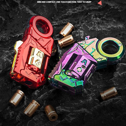 Mini Ring Decompression Launcher Alloy Shell Ejecting Model Fidget Toy