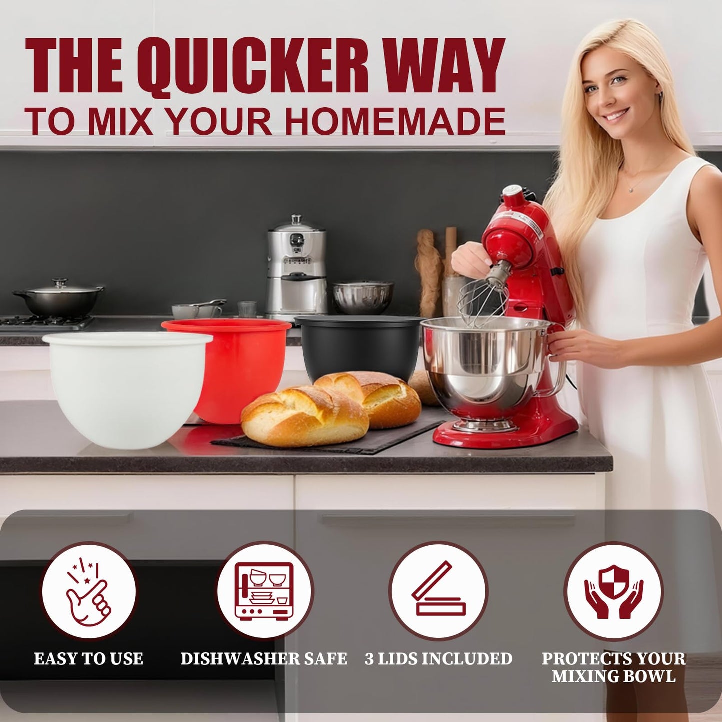 🔥2026 NEW ARRIVAL✨-Silicone Liners for KitchenAid Mixers