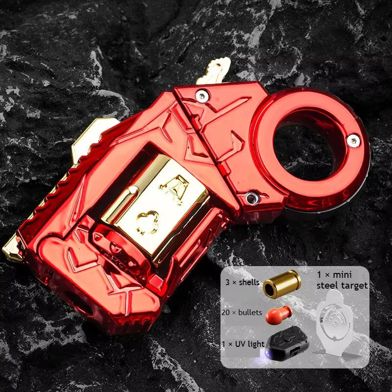 Mini Ring Decompression Launcher Alloy Shell Ejecting Model Fidget Toy