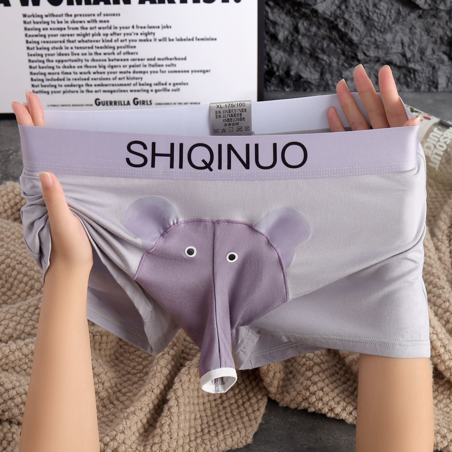 🎉 Fun Elephant Men's Modal Boxer Shorts