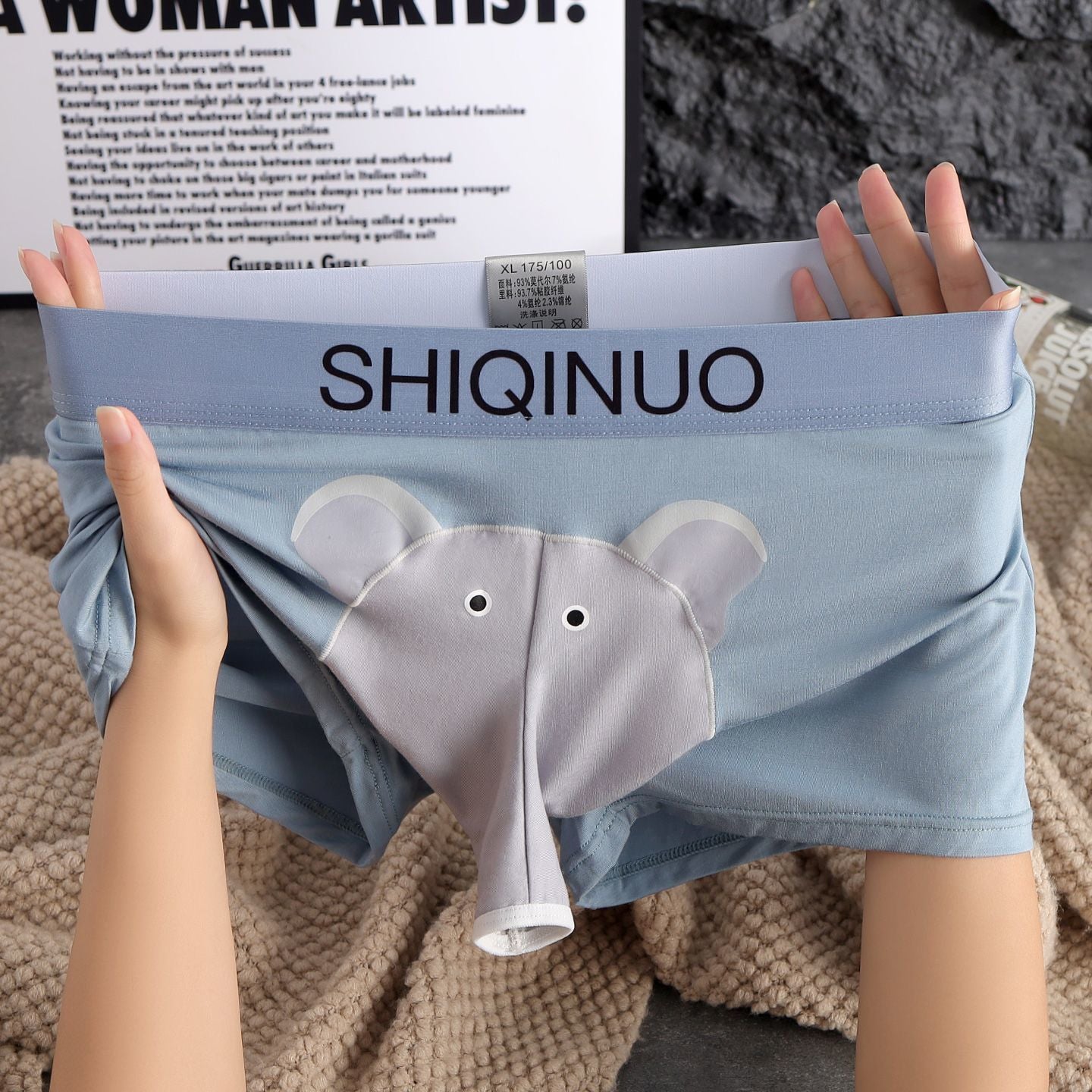 🎉 Fun Elephant Men's Modal Boxer Shorts