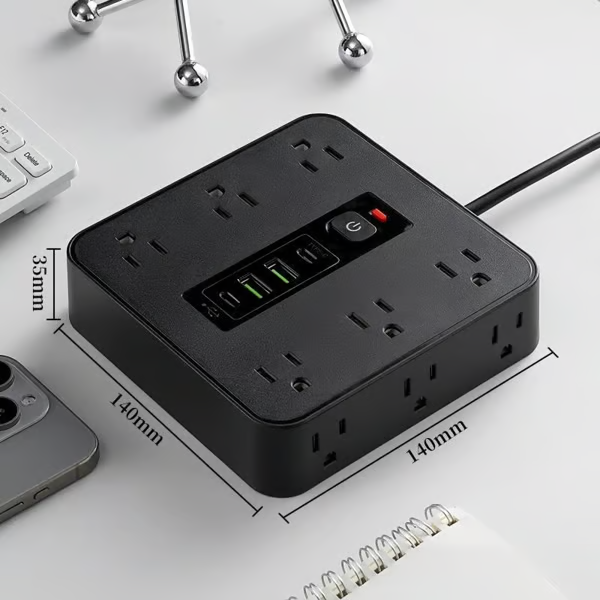 ⚡16-in-1 Power Strip with Switch & Surge Protection,ETL Listed Fireproof Power Strip